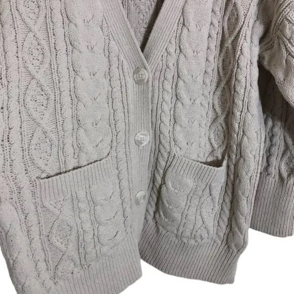 Abercrombie & Fitch Cable Knit Button Up Cardigan - Picture 3 of 7